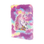 Çiçekli Unicorn Tasarımlı Peluş Hatıra Defteri - Görsel 2