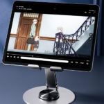 Dönebilir ve Katlanabilir Masaüstü Metal Telefon Tutucu - Görsel 4