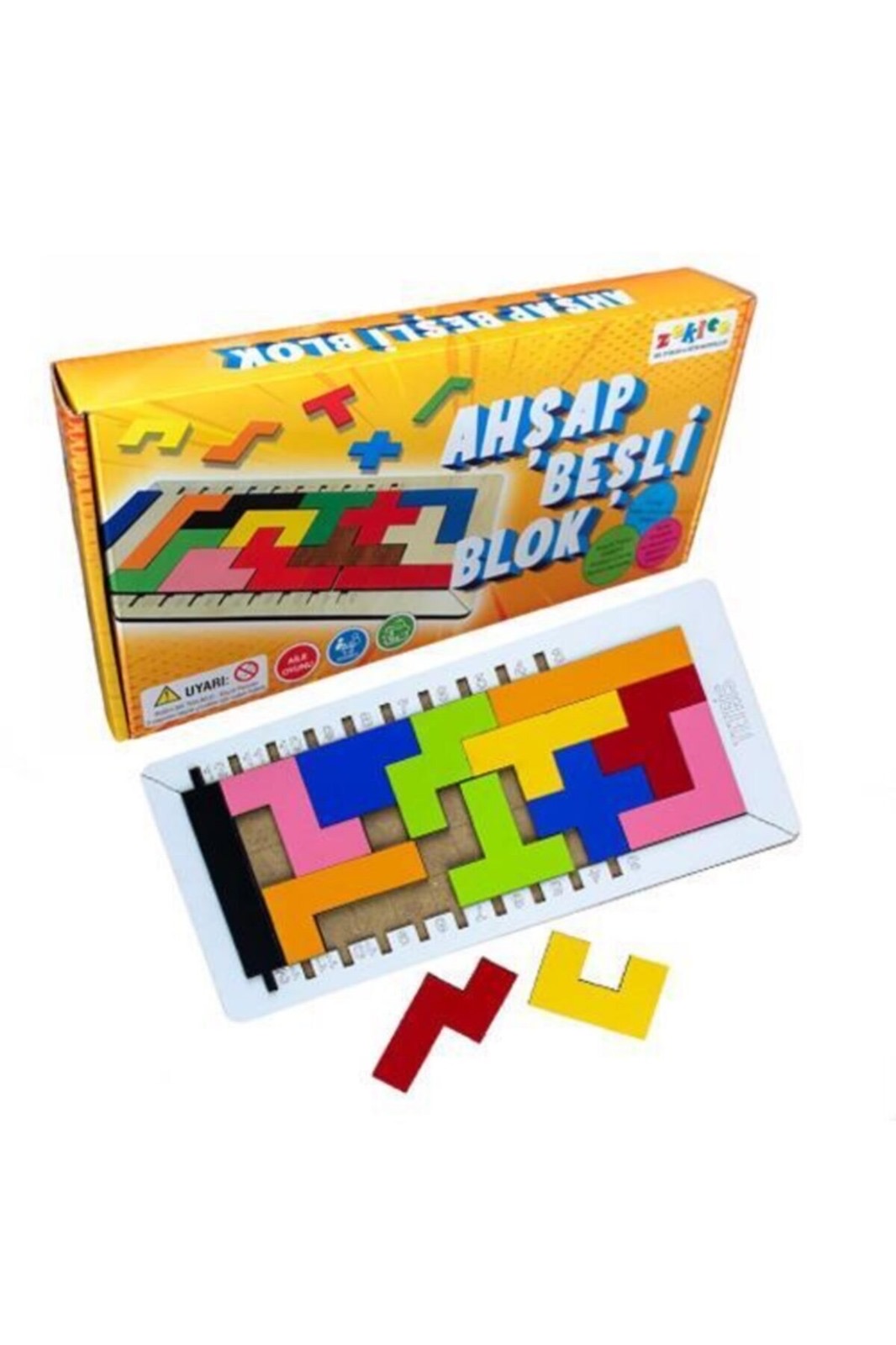 IMG_1180.jpeg Ahşap Beşli Blok Oyunu - Görsel 1