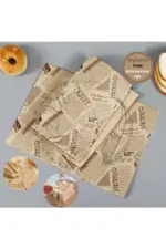 Vintage Gazete Desenli Sunum Kağıdı 50 Adet - Görsel 2