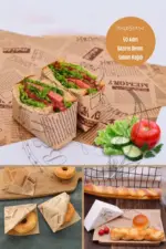 Vintage Gazete Desenli Sunum Kağıdı 50 Adet - Görsel 3